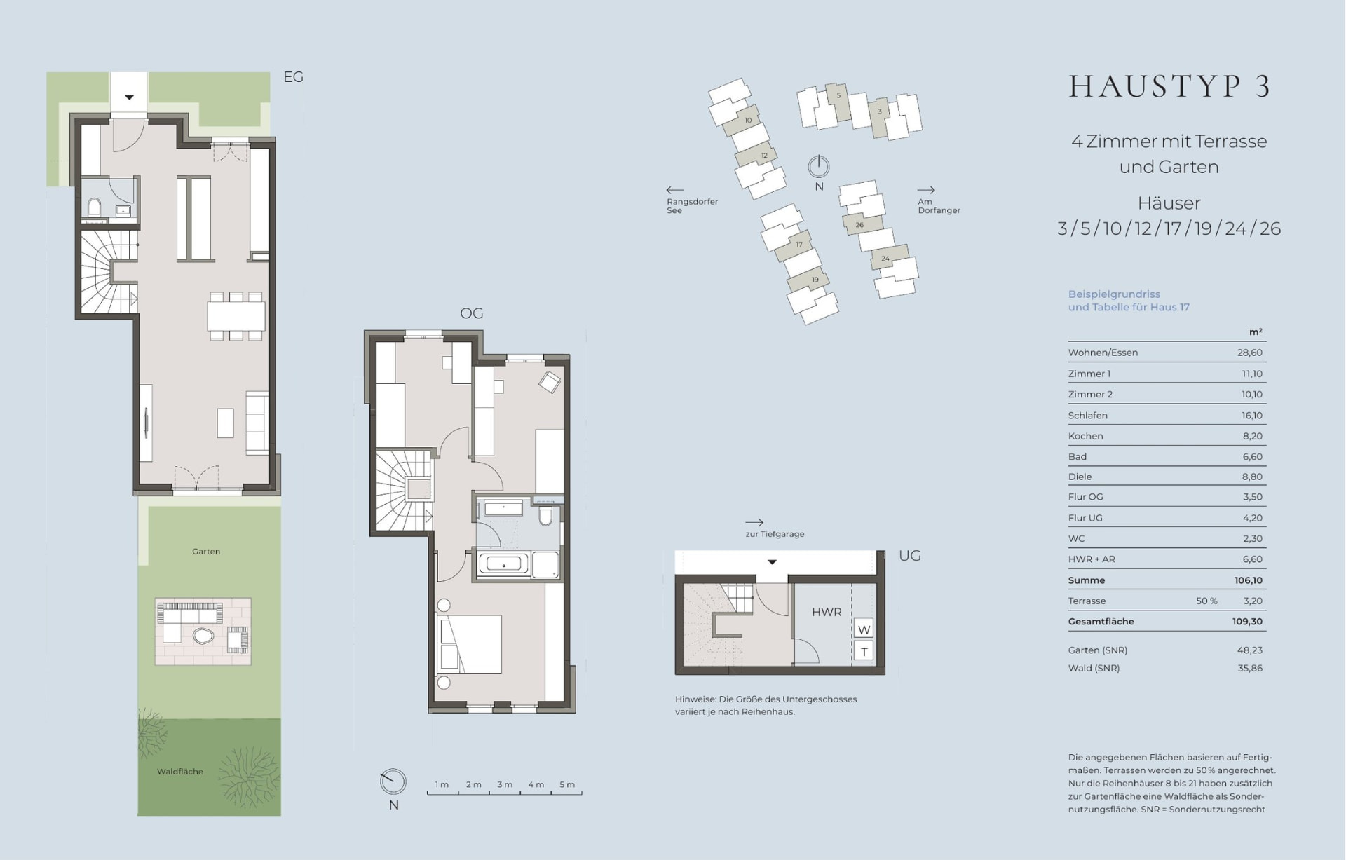 Grundriss Seevilla Typ 3