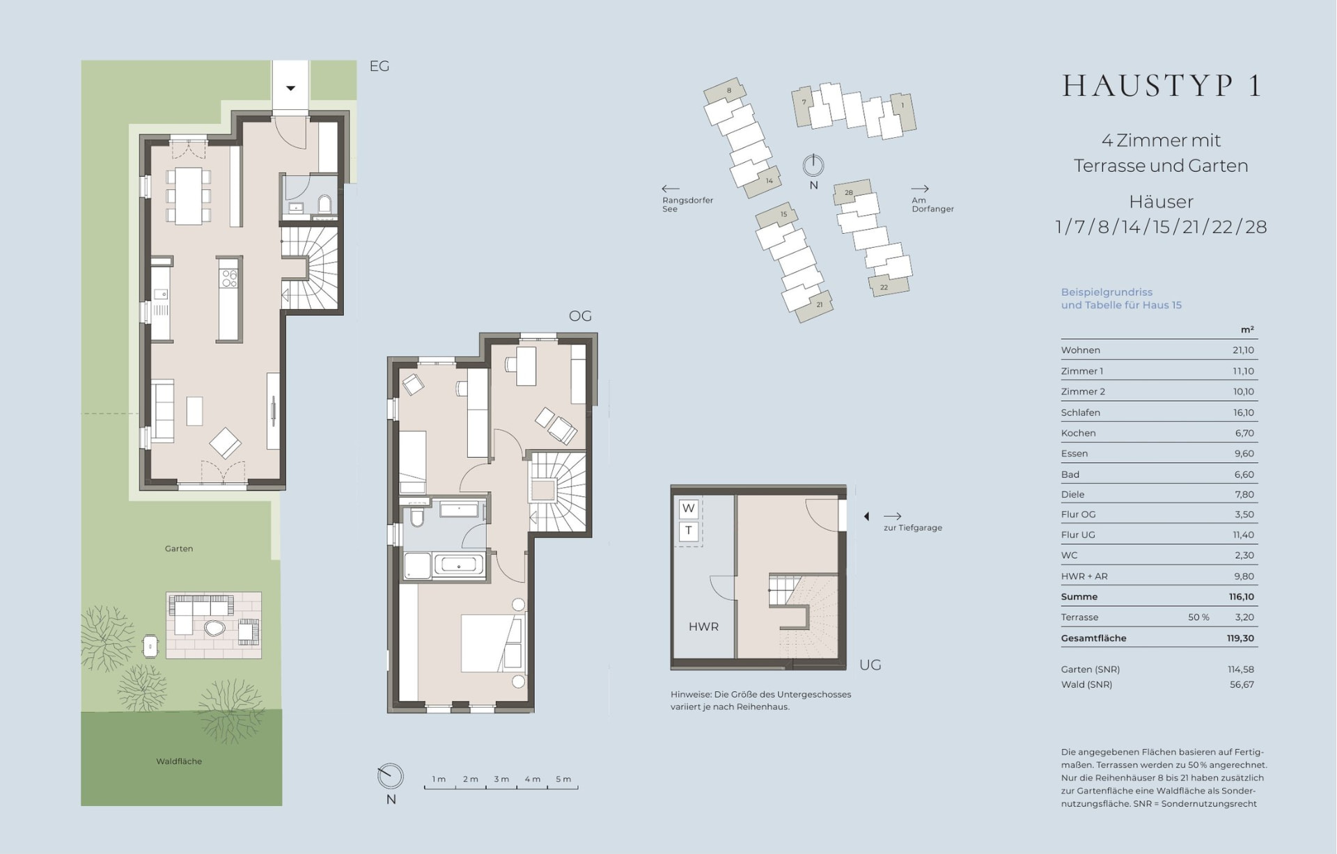 Grundriss Seevilla Typ 1